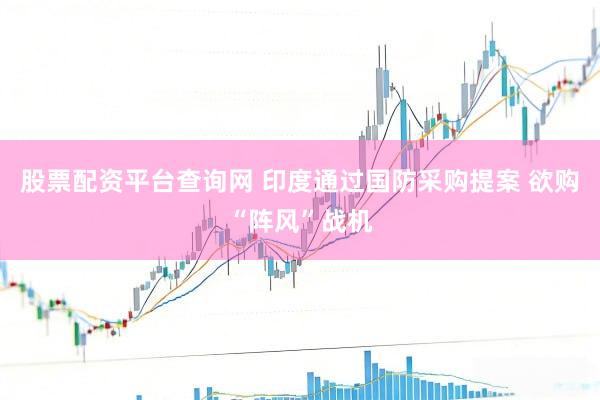 股票配资平台查询网 印度通过国防采购提案 欲购“阵风”战机