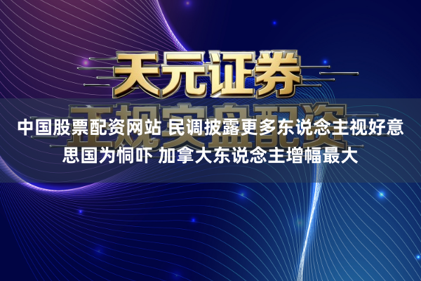 中国股票配资网站 民调披露更多东说念主视好意思国为恫吓 加拿大东说念主增幅最大