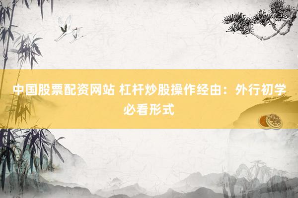 中国股票配资网站 杠杆炒股操作经由：外行初学必看形式